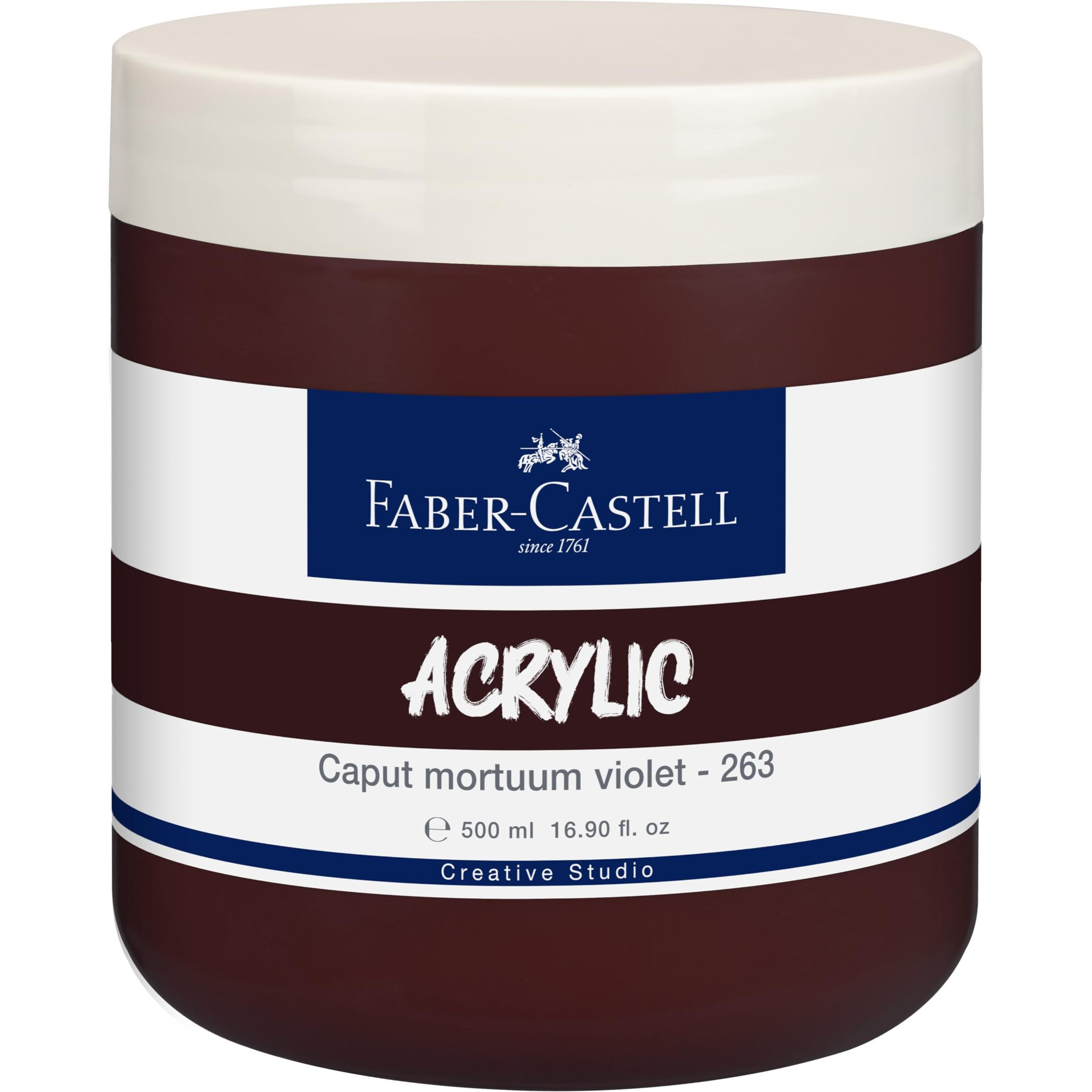 Faber-Castell Creative Studio Acrylic 500Ml Jar - Caput Mortuum Violet 263