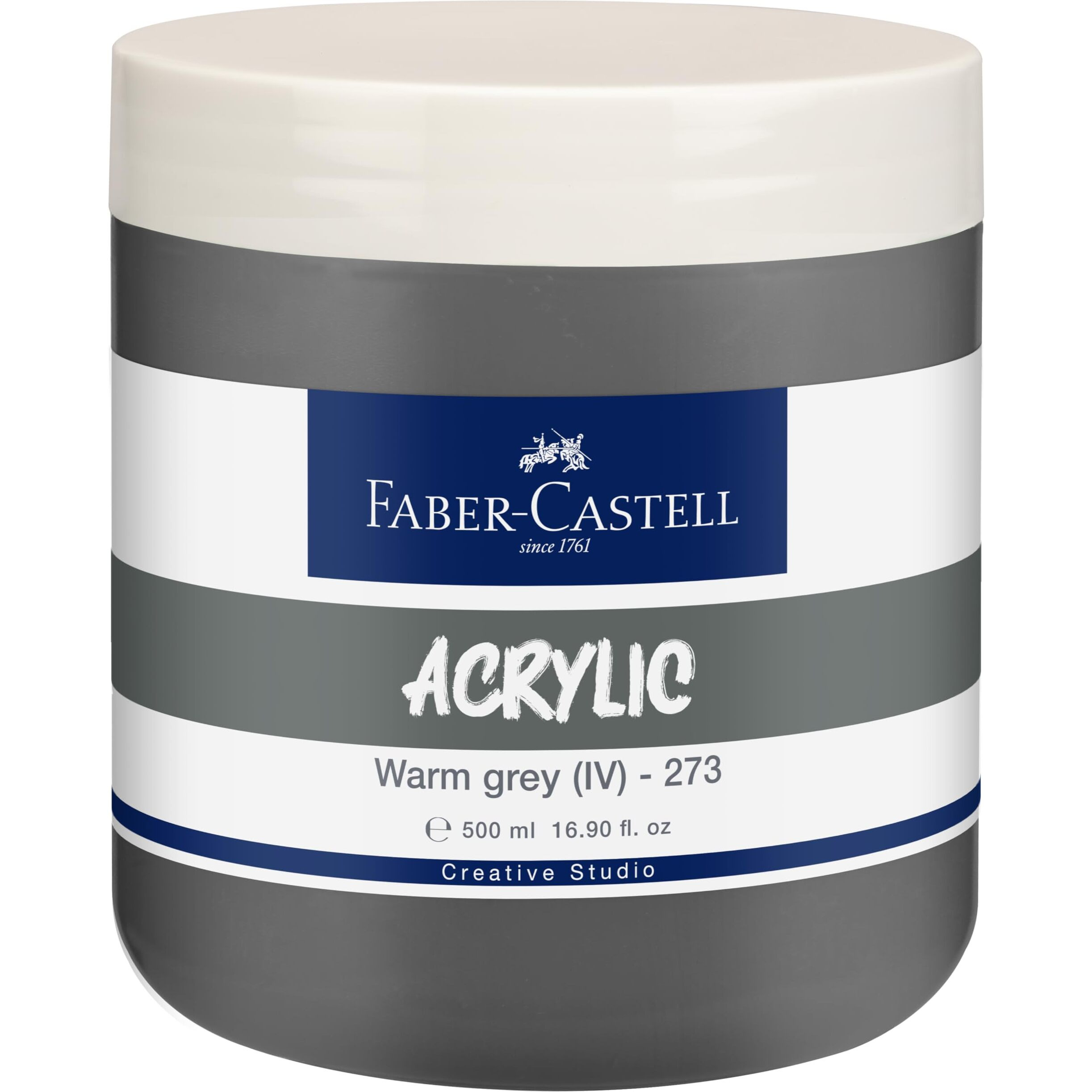 Faber-Castell Creative Studio Acrylic 500Ml Jar -Warm Grey Iv 273