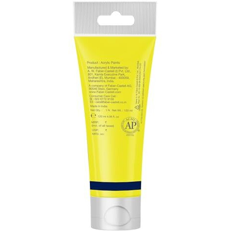 Faber-Castell Creative Studio Acrylic Tube120Ml-Cadmium Yellow Lemon 205