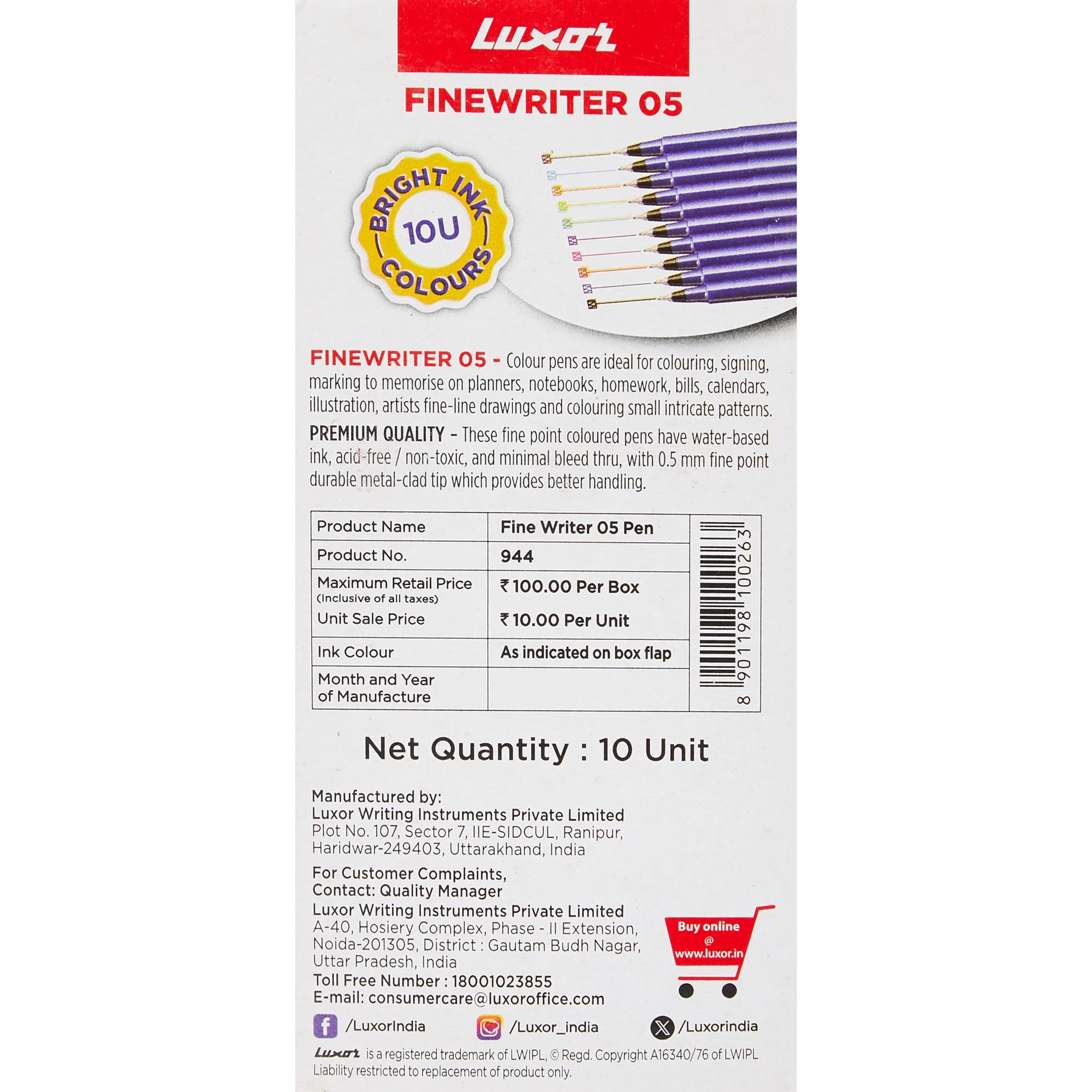 Luxor 944 Sl Tb Fine Writer (10X2)