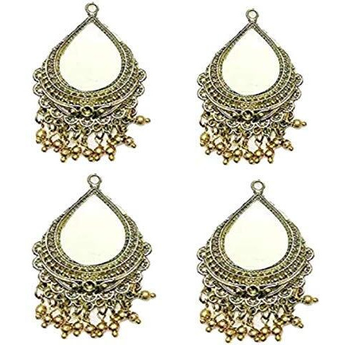 Paushak Boutique Beautiful Golden Mirror Small Ghungru Button For Indian Dresses For Kurties,Gowns And Party Wears Dresses (Set Of 1)
