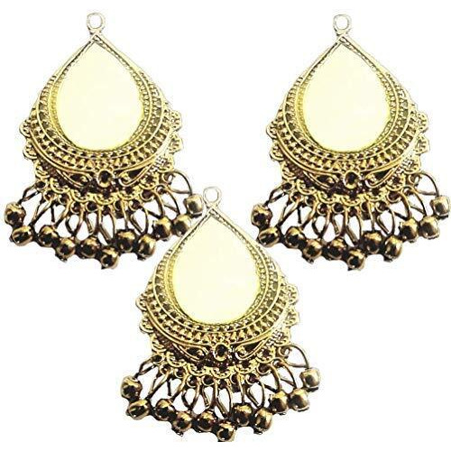 Paushak Boutique Beautiful Golden Mirror Small Ghungru Button For Indian Dresses For Kurties,Gowns And Party Wears Dresses (Set Of 1)