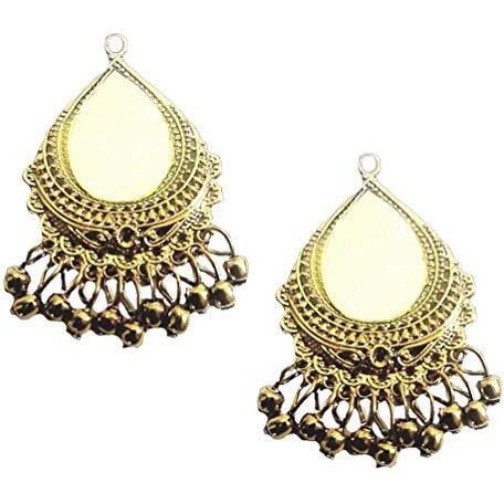 Paushak Boutique Beautiful Golden Mirror Small Ghungru Button For Indian Dresses For Kurties,Gowns And Party Wears Dresses (Set Of 1)