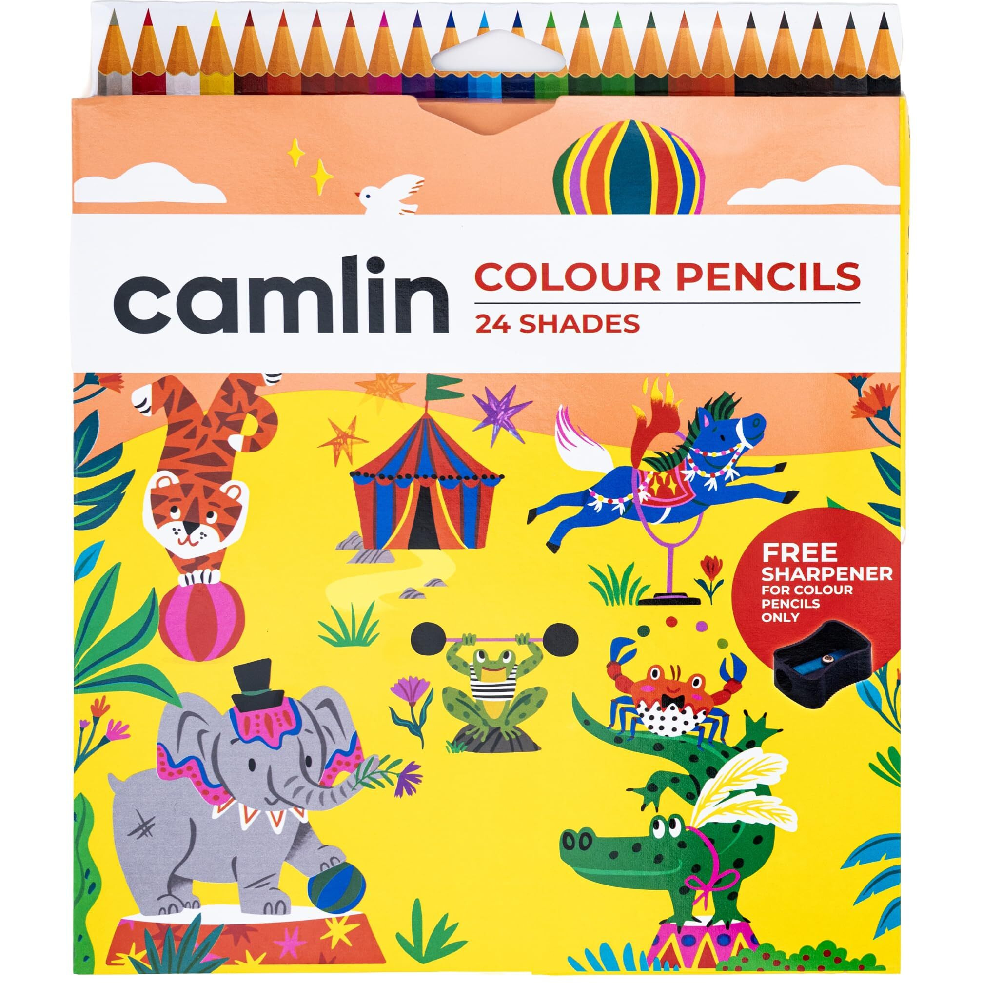 Camlin Kokuyo 4192567 24-Shade Full Size Colour Pencil Set (Assorted)
