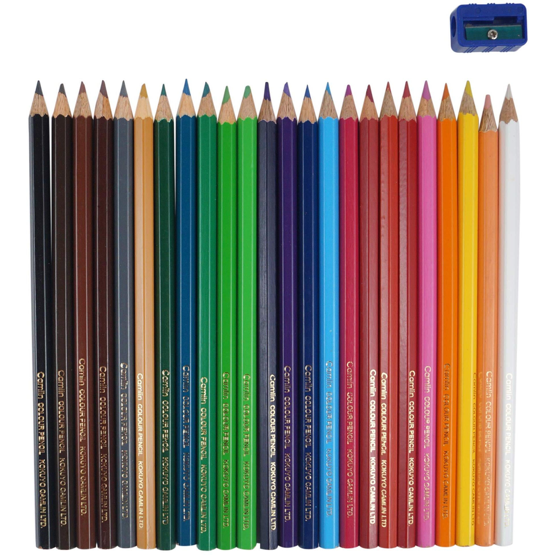 Camlin Kokuyo 4192567 24-Shade Full Size Colour Pencil Set (Assorted)