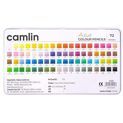 Camlin Artist Colour Pencils - 72 Shades,Ink Color Multicolor