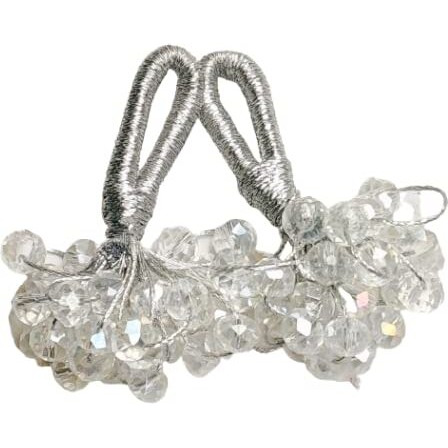 Paushak Boutique Grey Thread & Diamond Cut Rainbow Moti Latkan (Set Of 1)