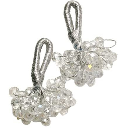 Paushak Boutique Grey Thread & Diamond Cut Rainbow Moti Latkan (Set Of 1)