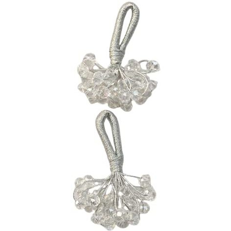 Paushak Boutique Grey Thread & Diamond Cut Rainbow Moti Latkan (Set Of 1)