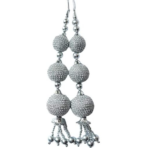 Paushak Boutique Silver Lehenga Moti Latkan (Set Of 1)