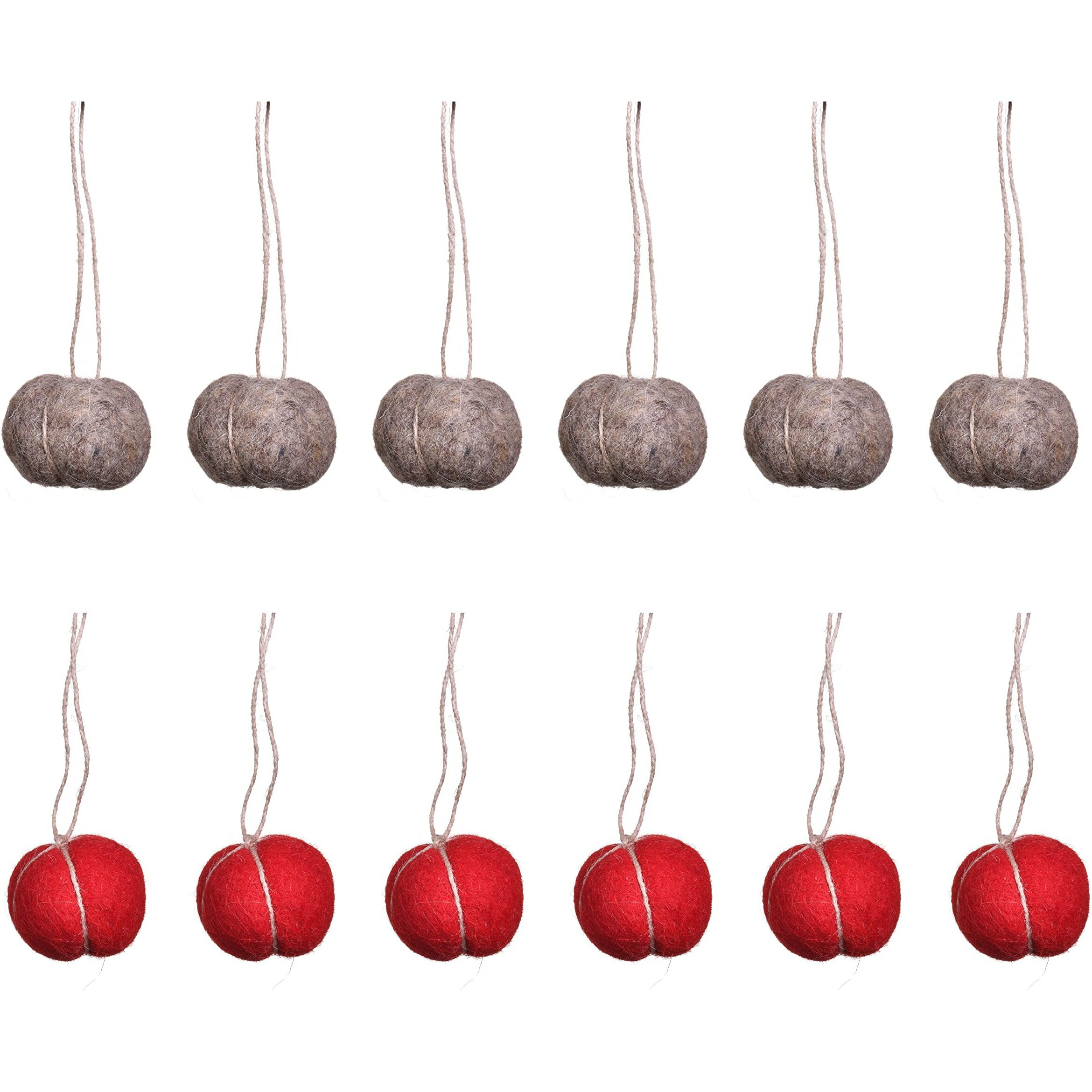 Dekulture New Zealand Wool Felt Gift Boxes - Christmas Ornaments Holiday Dcor (Set Of 12)