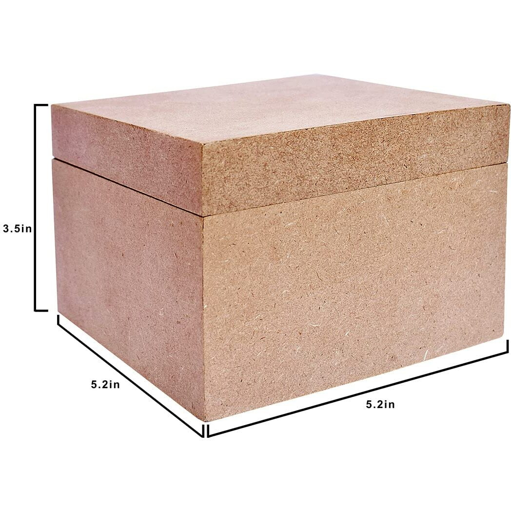 Little Birdie Mdf Base 5.5 Mm Square Box (Approx  W 5.2 X H 3.5 In)