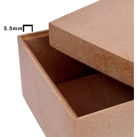 Little Birdie Mdf Base 5.5 Mm Square Box (Approx  W 5.2 X H 3.5 In)