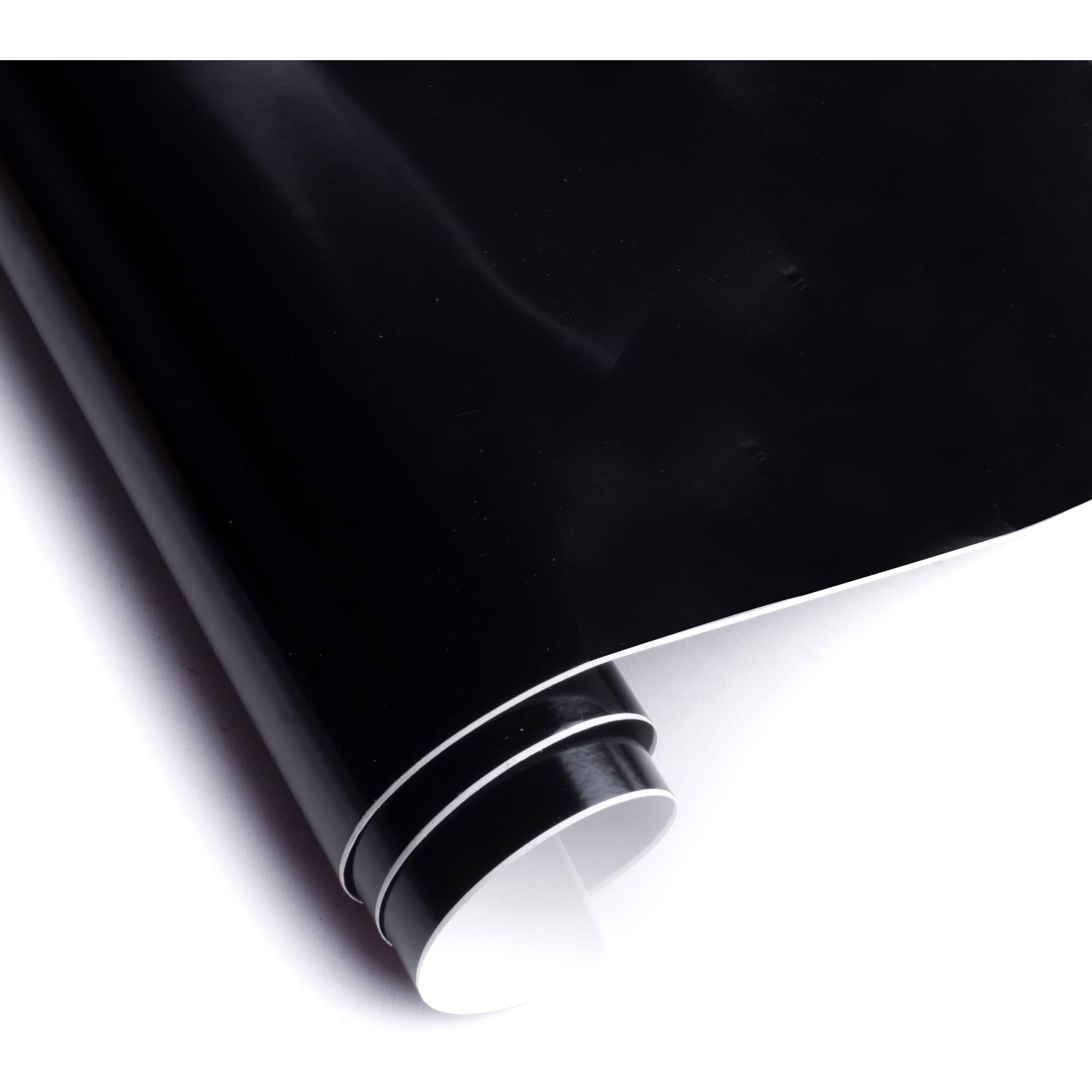 Itsy Bitsy Vinyl Removable Glossy Black 12Inch X 2Ft 1 Roll| For Home Kitchen Countertop, Cabinet Furniture, Oil Proof, Table Top, Wall, Car Wrap Sheet, Wallpaper, Waterproof Vehicle Sticker