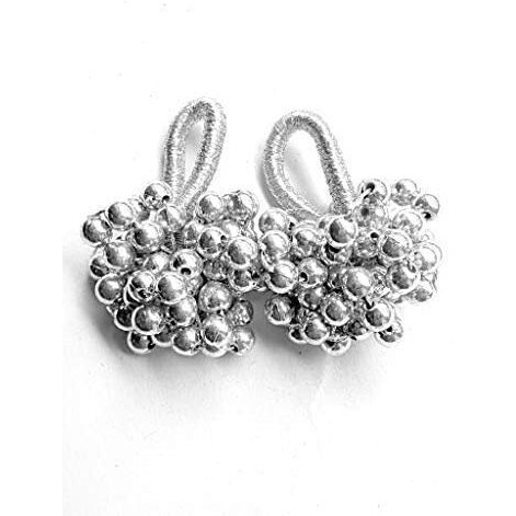 Paushak Boutique Silver Beads Latkan (2 Set Silver 4 Piece)