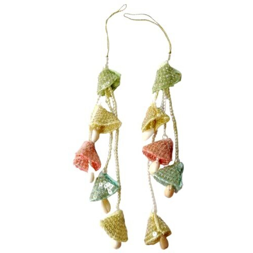 Paushak Boutique Pastel Colour Sequence Handmade Latkan (1Set)