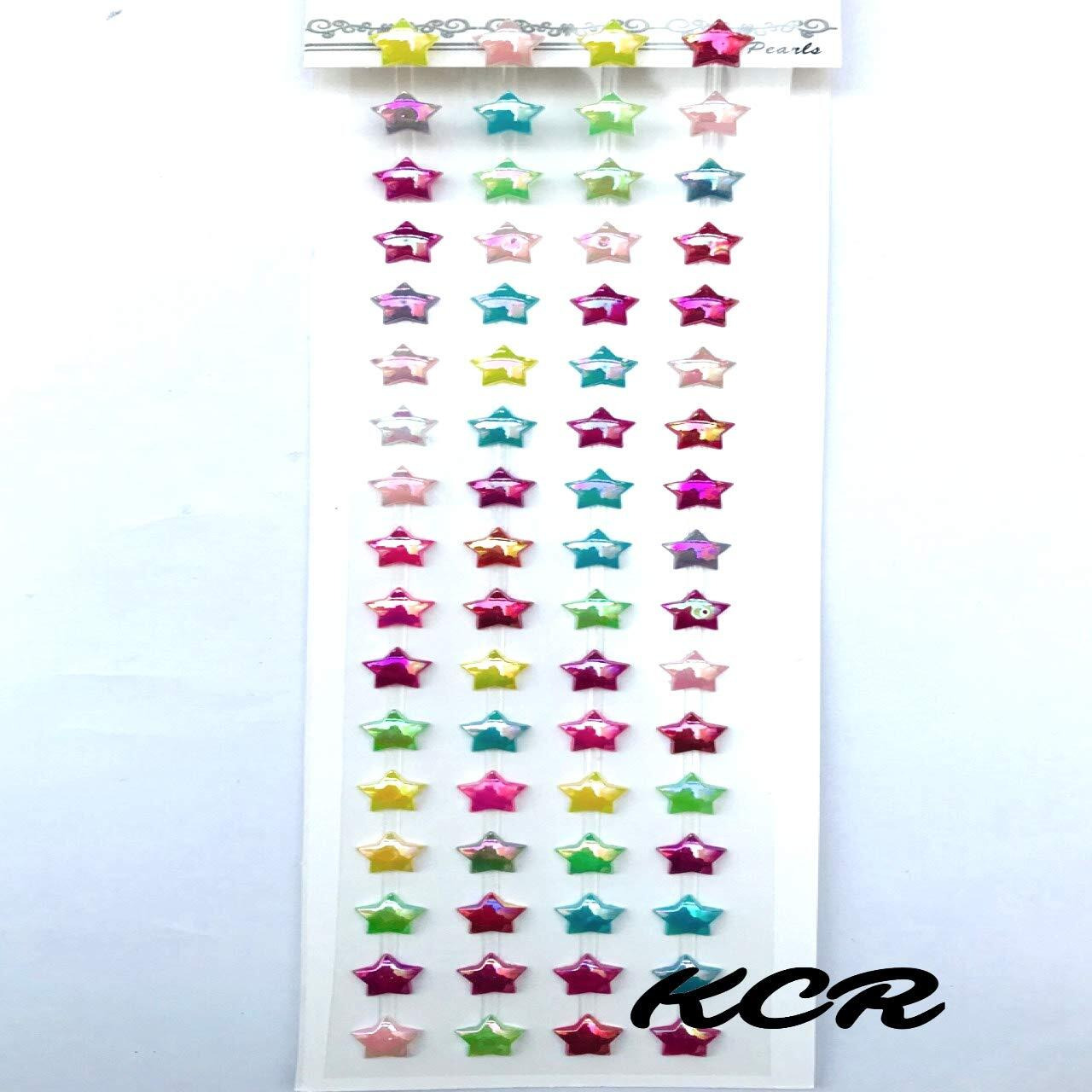 Kcr Crystal Star, Heart & Flower Shape Self Adhesive Stone Stickers For Children For Art & Craft(Set Of 3)