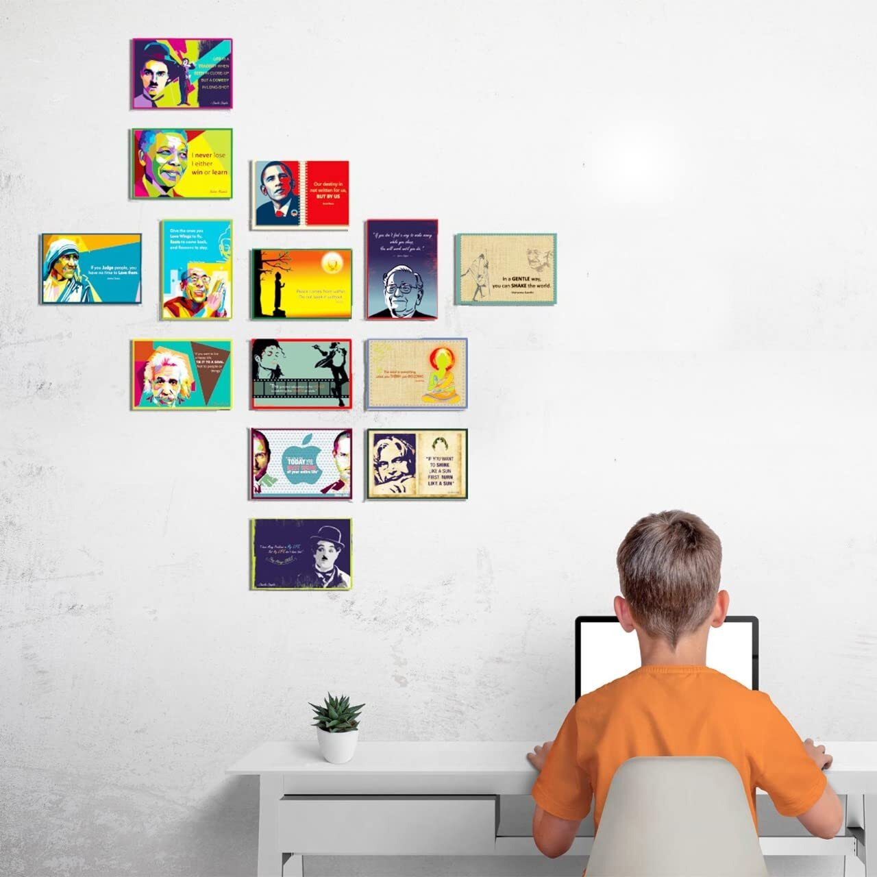 Vantagekart Motivational Inspirational Self Adhesive Posters (Paper , A5 Size, 21 X 14.8 X0.1 Cm, Multicolour) -Set Of 15 Poster