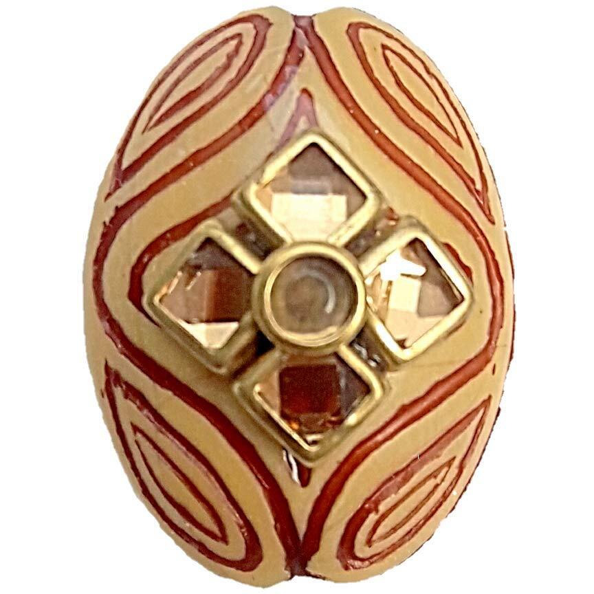 Paushak Boutique Oval Buff Printed Button For Indian Dresses For Kurties,Gowns And Party Wears Dresses (Piece Of 5)