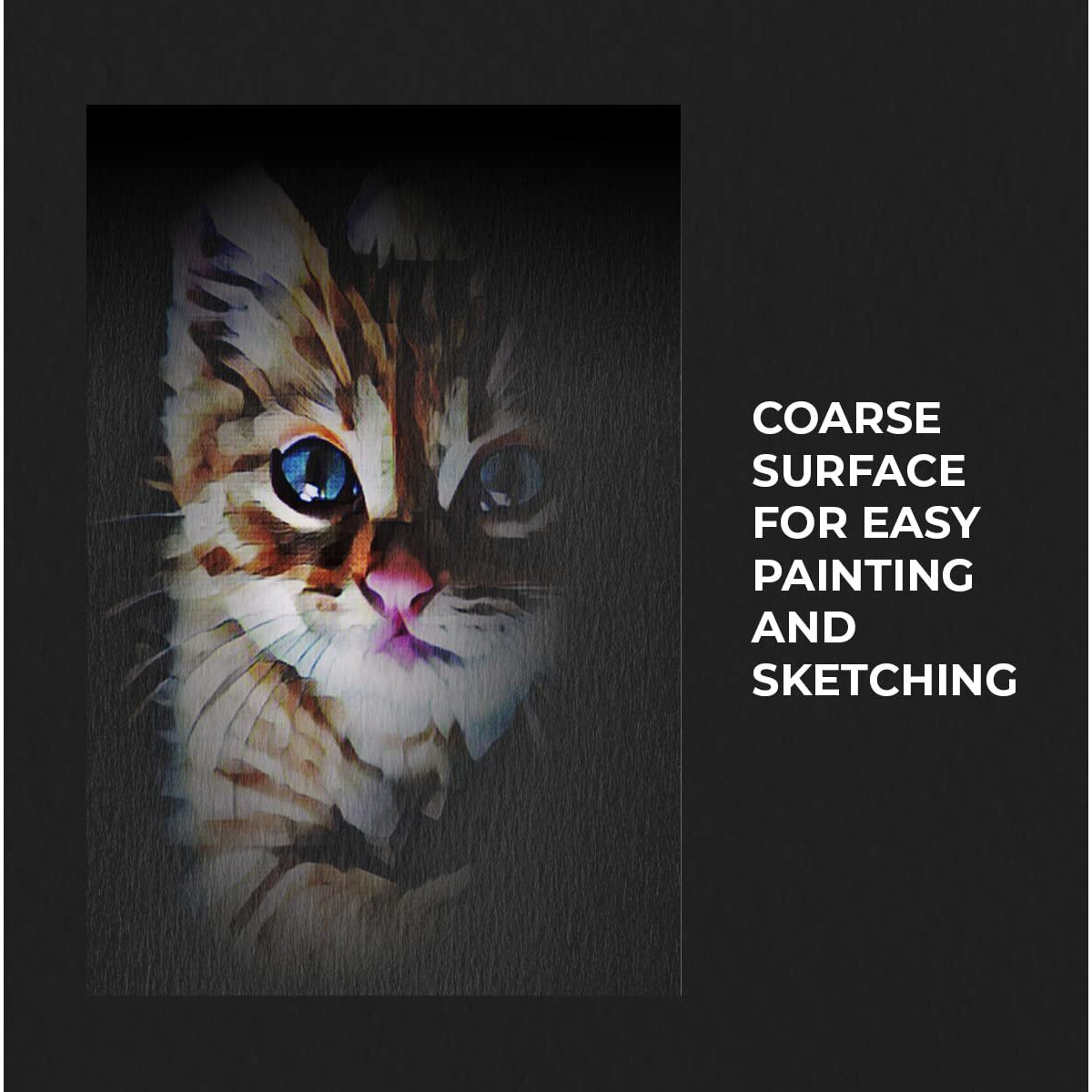 Anupam Pupil Watercolour Black Toned Paper Book- Hardbound - Cold Press Paper - 225 Gsm - Square