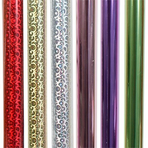 Gold Leaf Holographic Metallic Gift Paper Wrapping Sheets Especially For Gifts For Loved, Pack Of 25-Sheets (Multicolour)