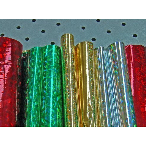 Gold Leaf Holographic Metallic Gift Paper Wrapping Sheets Especially For Gifts For Loved, Pack Of 25-Sheets (Multicolour)