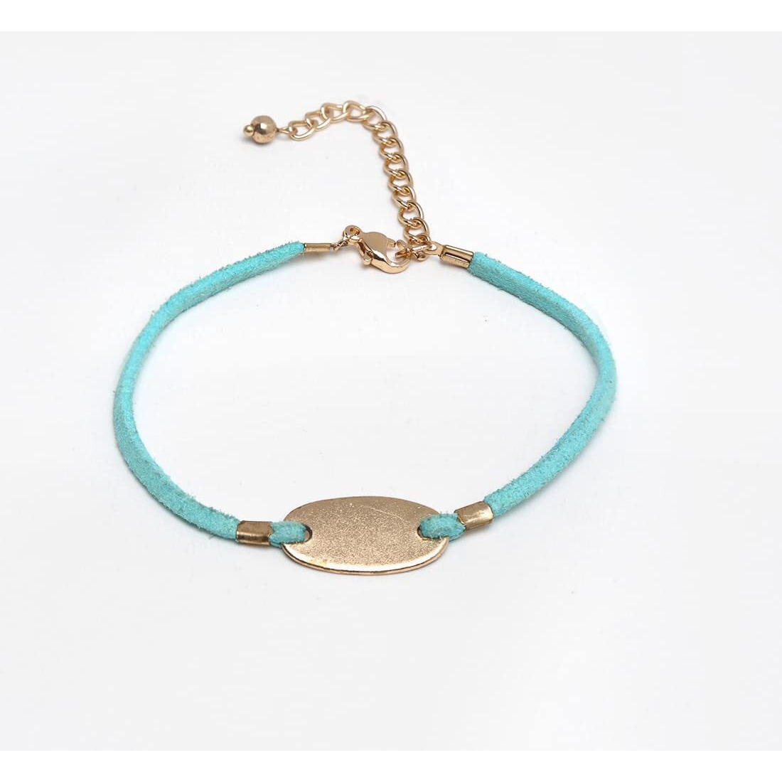 Madame Suede Chain Seed Bead Glass Metal Beacelet Set, Rose Gold