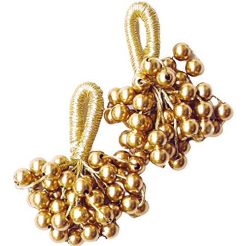 Paushak Boutique Moti Bunch Golden & Silver Latkan (1 Set Golden & 1 Set Silver)