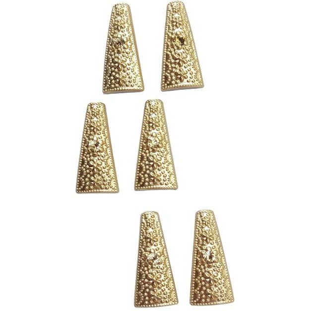 Paushak Boutique Triangle Designer Golden Stone Button (Piece Of 6)