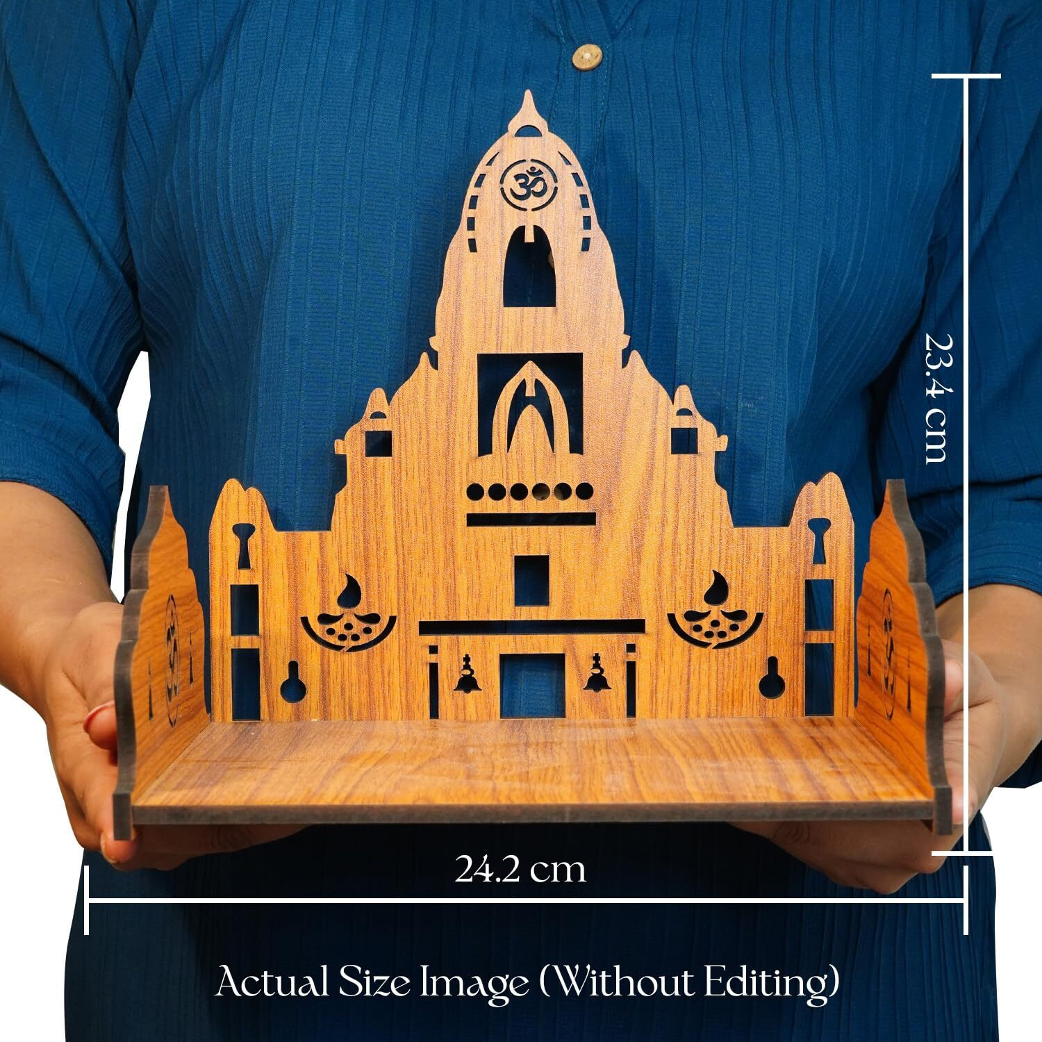 Ekhasa Kashi Vishwanath Inspired Wooden Pooja Mandir For Home Wall Mounted | Wooden God Temple For Home | Pooja Stand For Home | Puja Mandir For Home | Pooja Unit For Home | Temple For Office