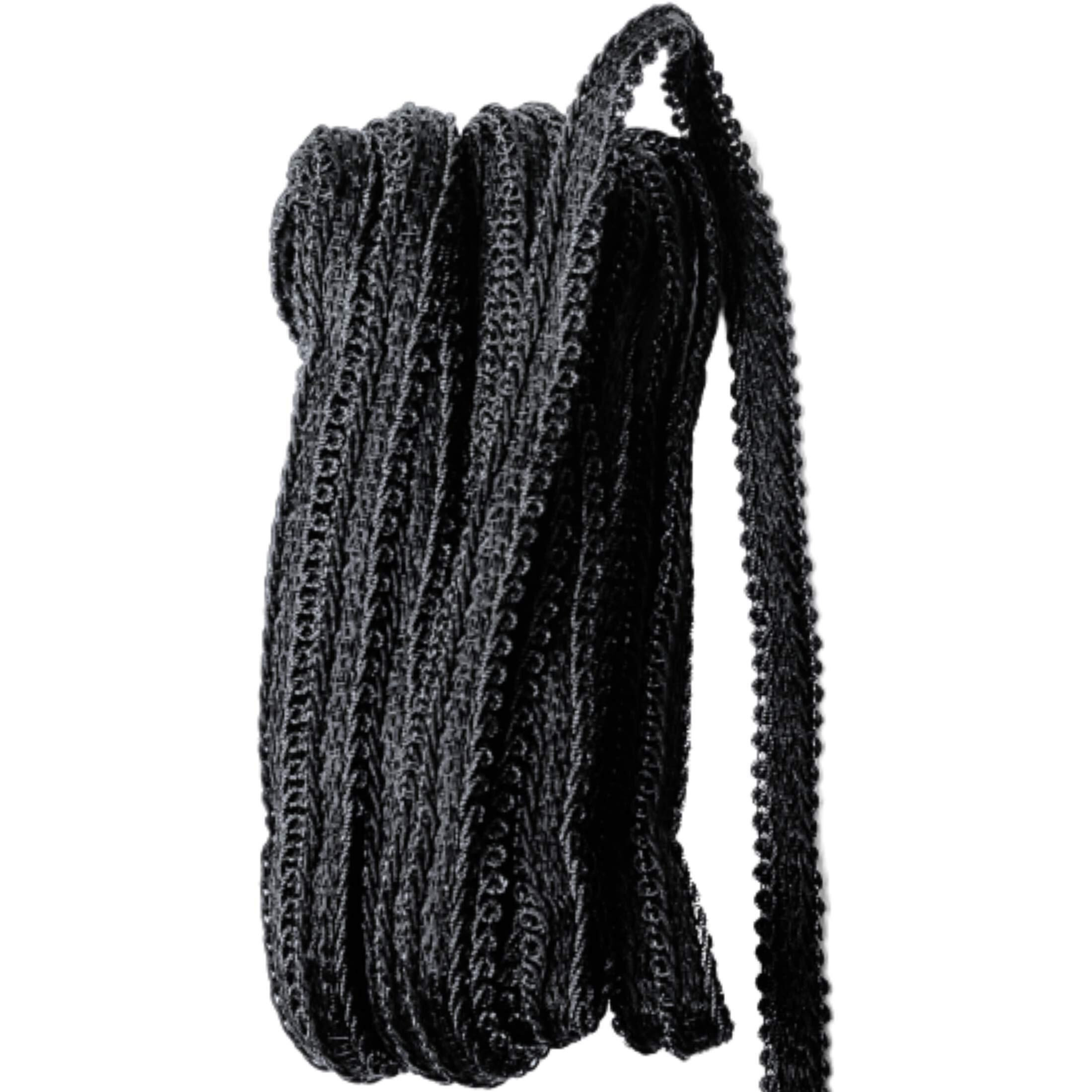 Paushak Boutique Black Outline Lace (9 Metre)