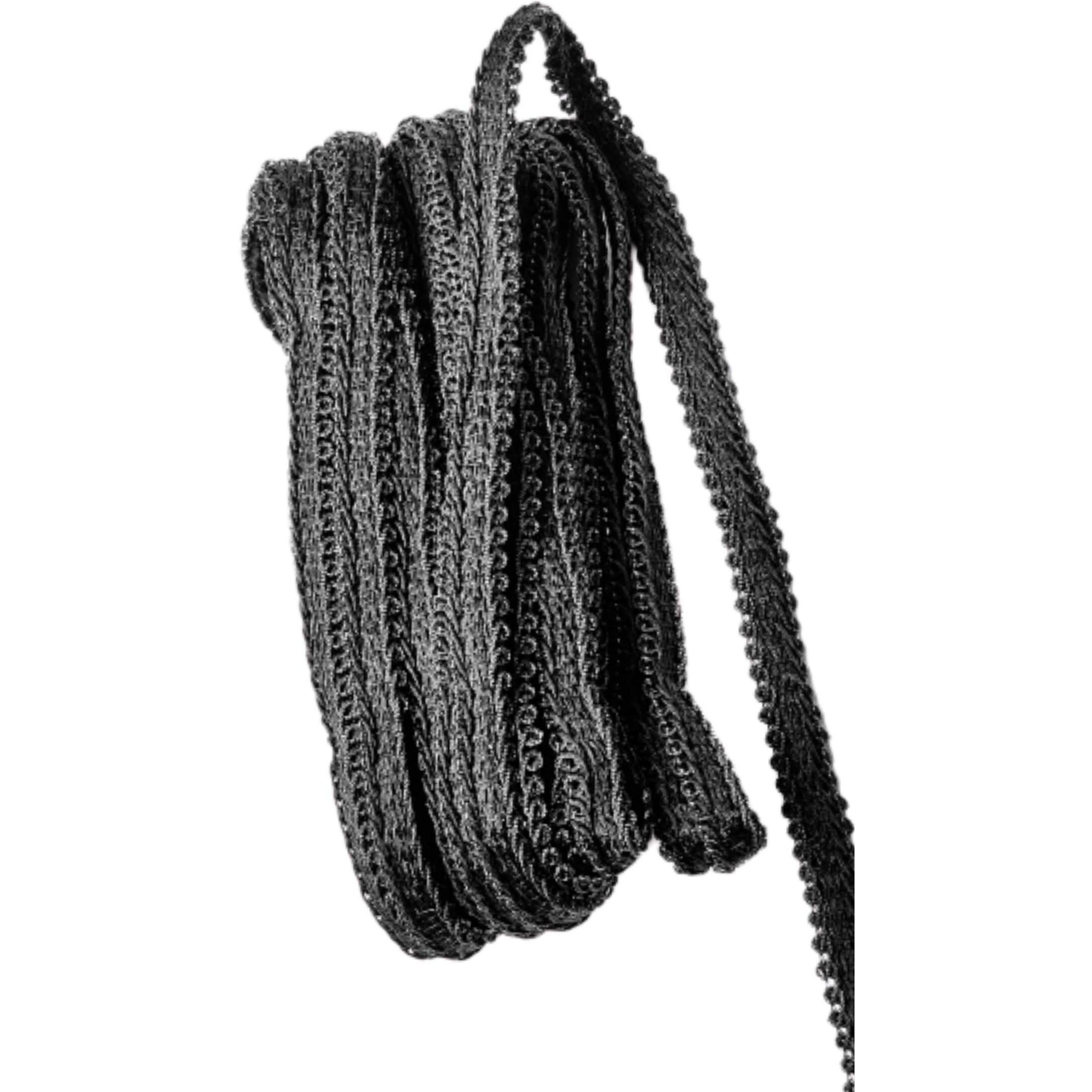 Paushak Boutique Black Outline Lace (9 Metre)