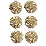 Paushak Boutique Fancy Golden Jewellery Buttons (Set Of 2)