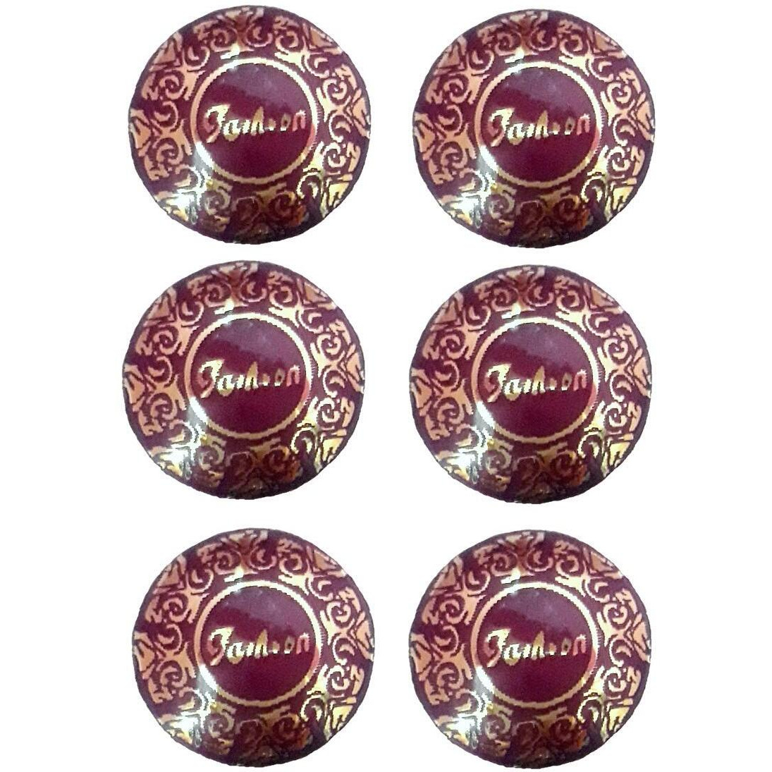 Paushak Boutique Beautiful Violet Golden Print Button (Piece Of 6)