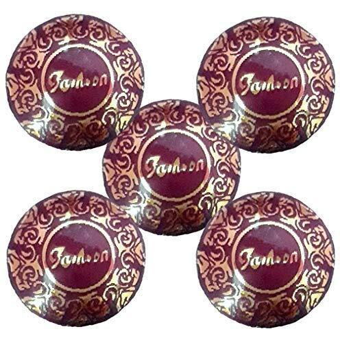 Paushak Boutique Beautiful Violet Golden Print Button (Piece Of 6)
