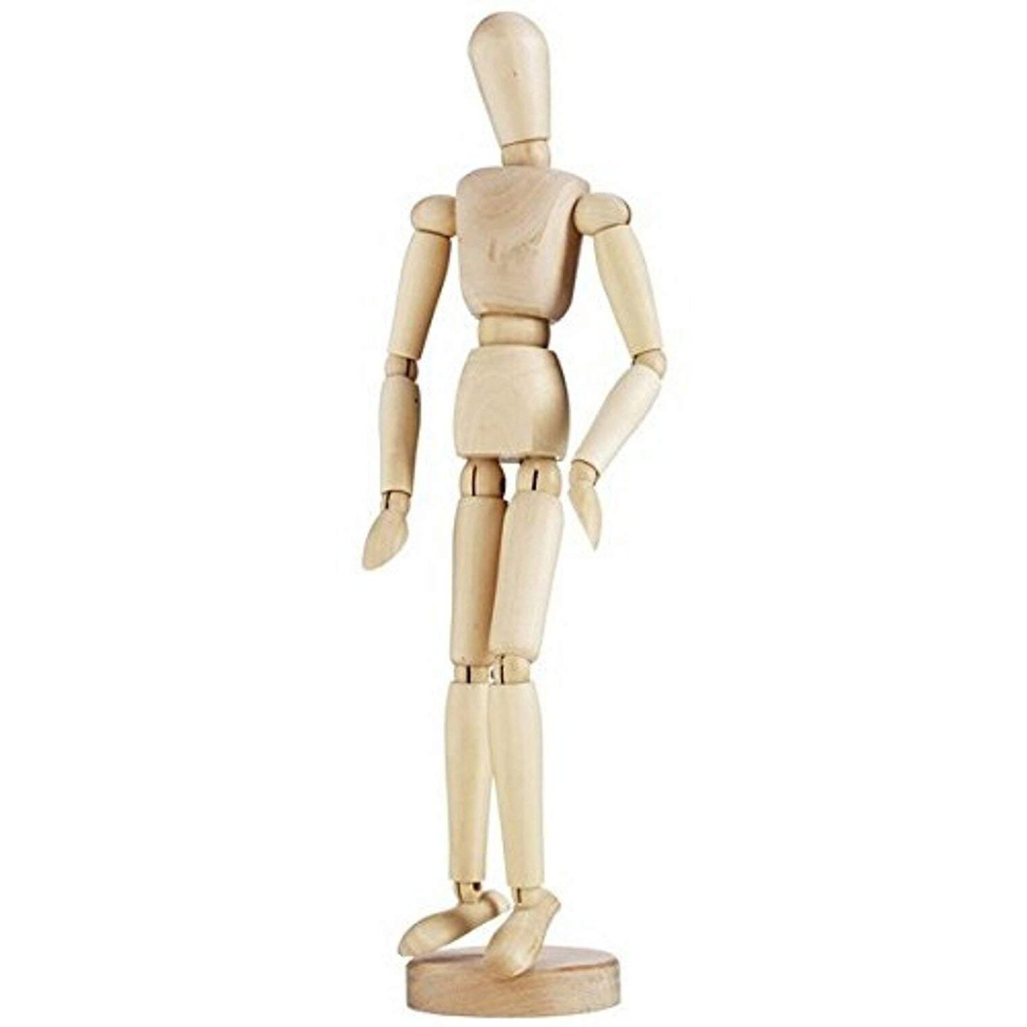 Chrome 30Cm Wooden Human Art Drawing Flexible Joints Mannequin Manikins Figures Doll Model For Artists Sketch Charcoal Home Desk Decoration Children Toys