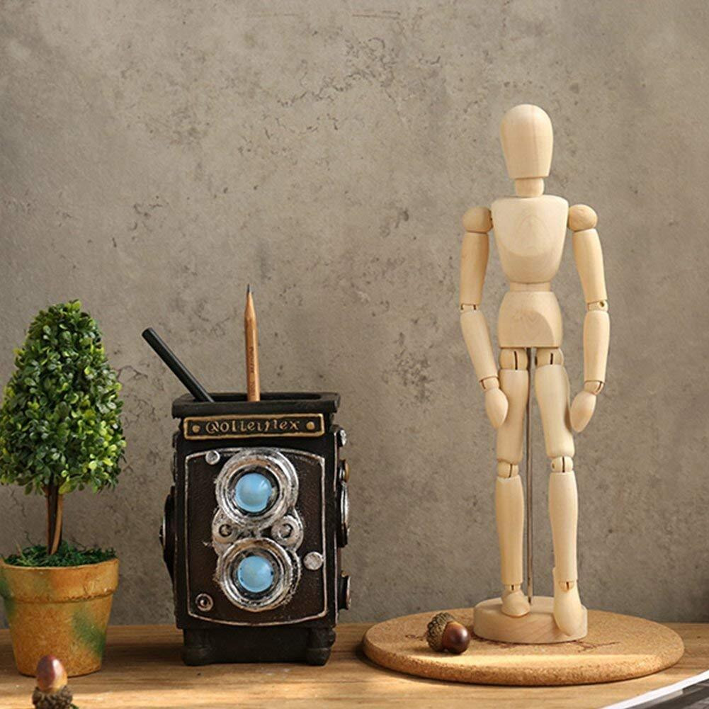 Chrome 30Cm Wooden Human Art Drawing Flexible Joints Mannequin Manikins Figures Doll Model For Artists Sketch Charcoal Home Desk Decoration Children Toys