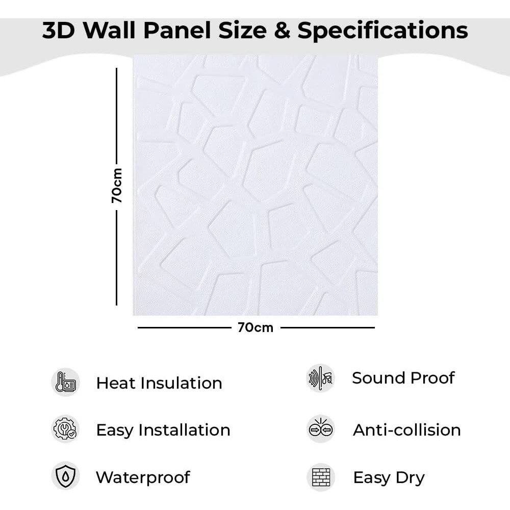 Kuber Industries Soft Wall Sticker For Walls | Quirky Pattern & Self Adhesive Peel Wall Stickers | Easy To Peel, Stick & Remove Diy Wallpaper | Suitable On All Walls | Pack Of 5 Sheets,70 Cm X 70 Cm