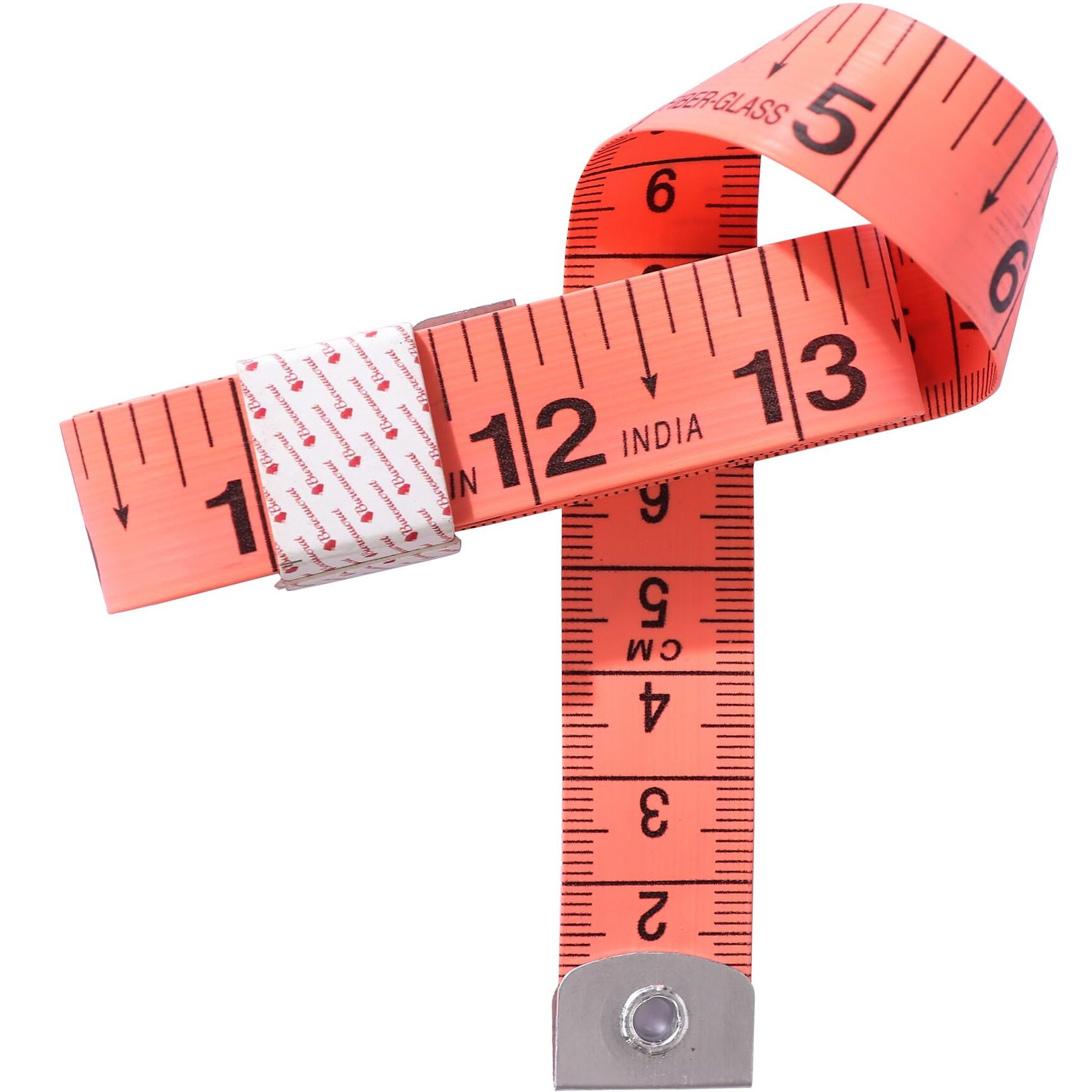 Bureaucrat Measuring Tape - Body Measurement Inch Tape - 60 Inches/150 Cms - Double Side Rulers, Fiberglass, Flexible, Portable,Sewing, Dress Making Tailor's Tape (Orange,Pack Of 6)