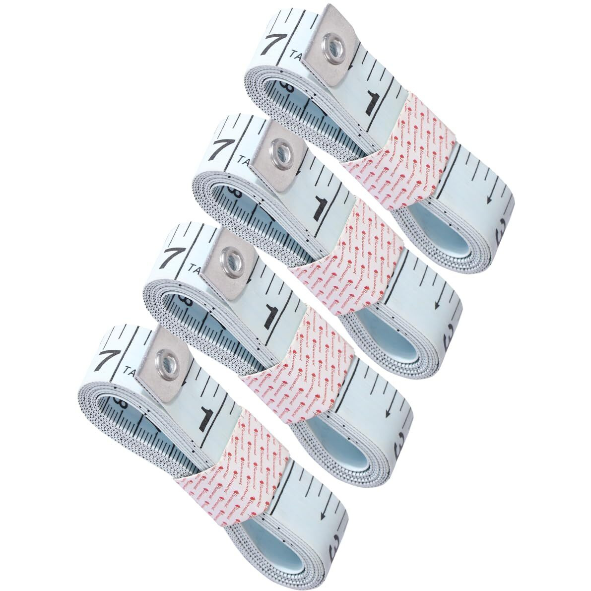 Bureaucrat Measuring Tape - Body Measurement Inch Tape - 60 Inches/150 Cms - Double Side Rulers, Fiberglass, Flexible, Portable,Sewing, Dress Making Tailor's Tape (White Pack Of 4)