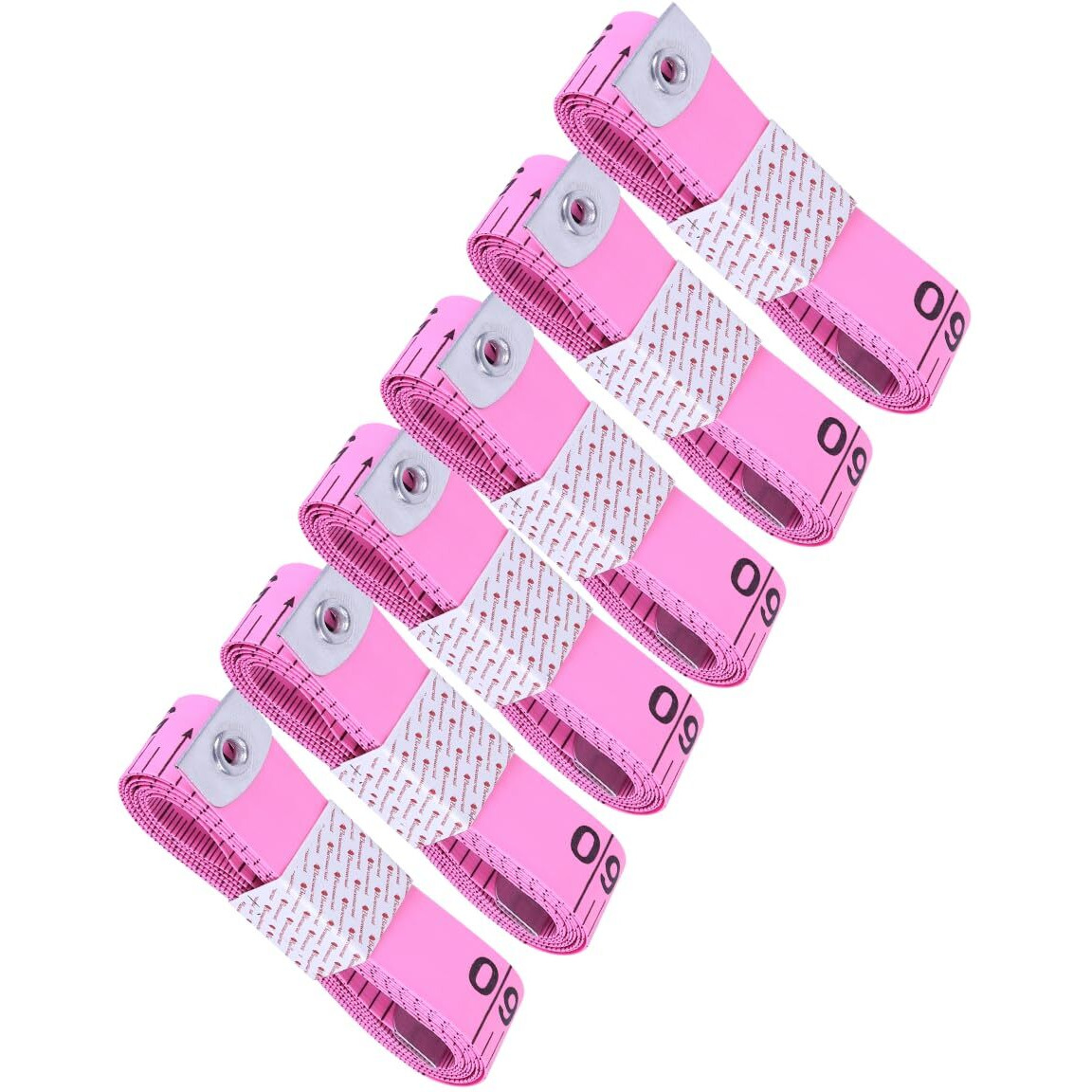 Bureaucrat Measuring Tape - Body Measurement Inch Tape - 60 Inches/150 Cms - Double Side Rulers, Fiberglass, Flexible, Portable,Sewing, Dress Making Tailor's Tape (Pink,Pack Of 6)