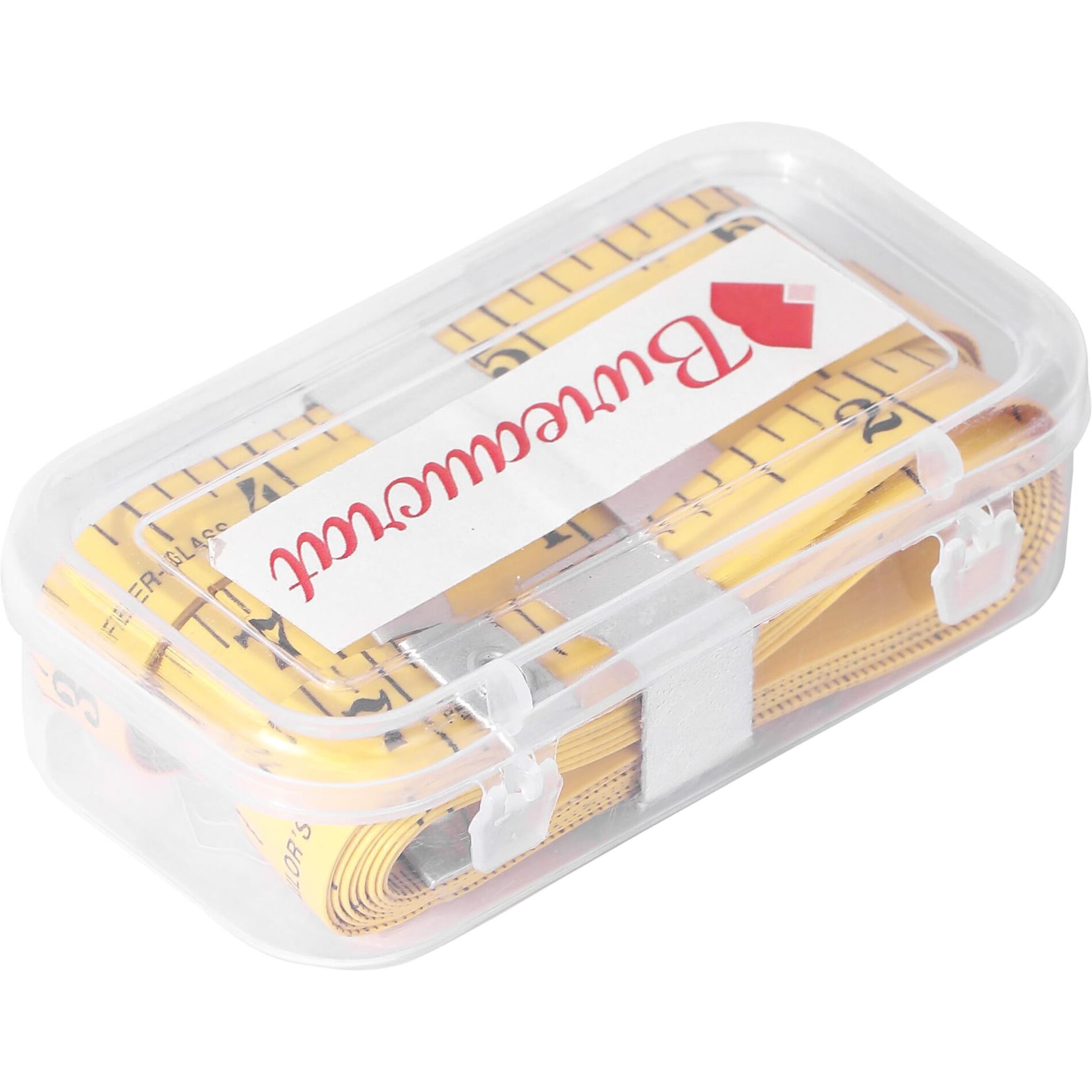 Bureaucrat Measuring Tape - Body Measurement Inch Tape - 60 Inches/150 Cms - Double Side Rulers, Fiberglass, Flexible, Portable,Sewing, Dress Making Tailor's Tape (Yellow,Pack Of 6)