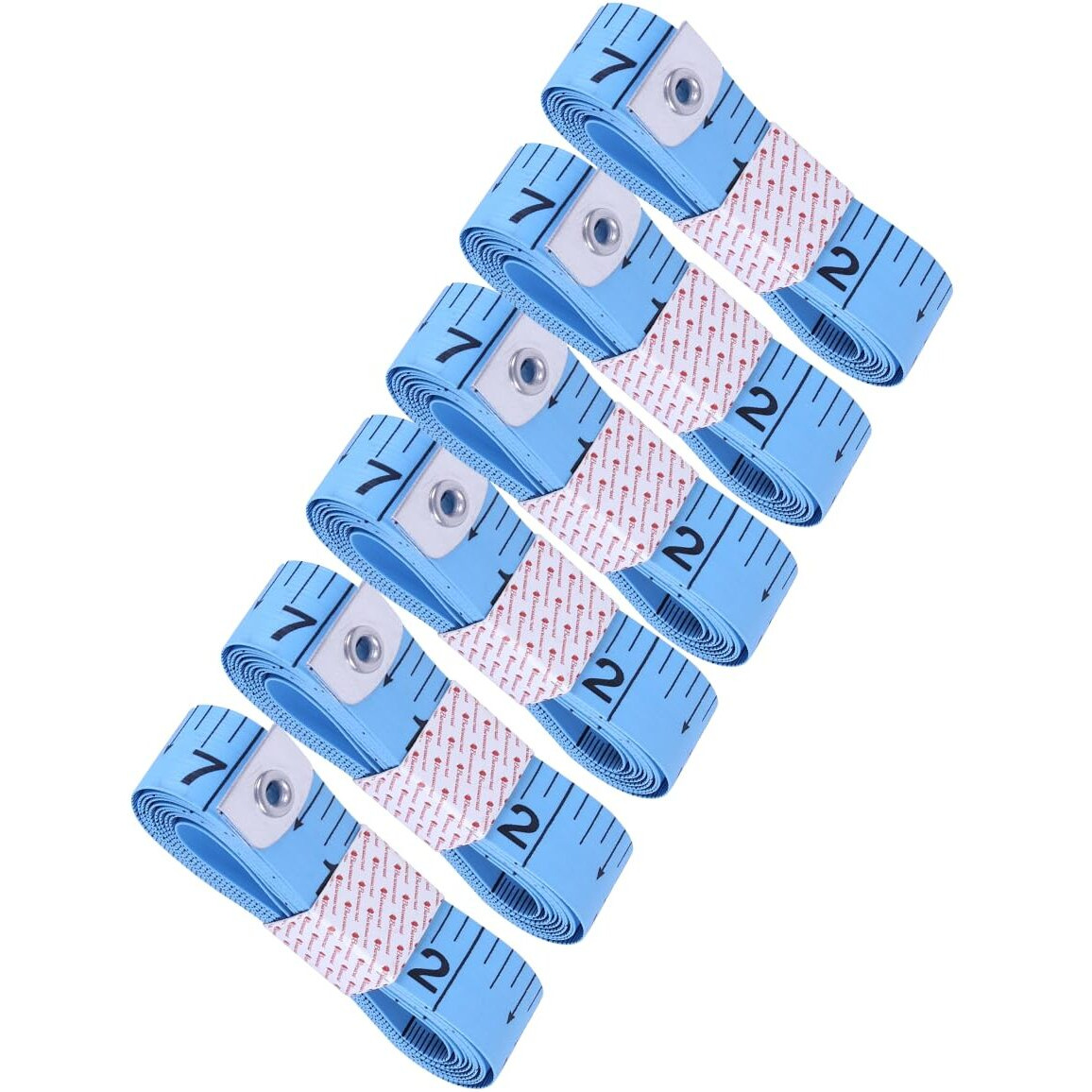 Bureaucrat Measuring Tape - Body Measurement Inch Tape - 60 Inches/150 Cms - Double Side Rulers, Fiberglass, Flexible, Portable,Sewing, Dress Making Tailor's Tape (Blue,Pack Of 6)