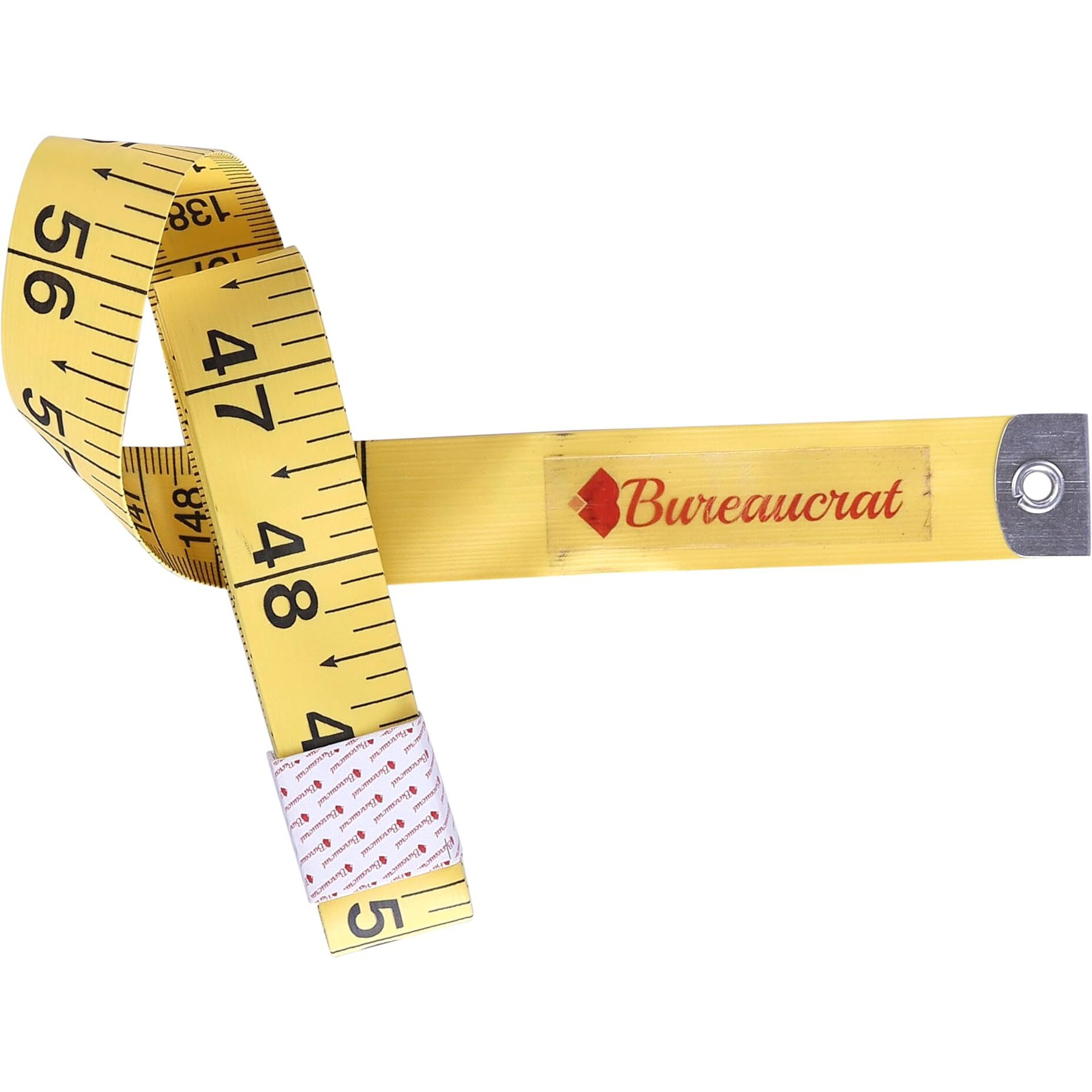 Bureaucrat Measuring Tape - Body Measurement Inch Tape - 60 Inches/150 Cms - Double Side Rulers, Fiberglass, Flexible, Portable,Sewing, Dress Making Tailor's Tape-P2 (Yellow, White)
