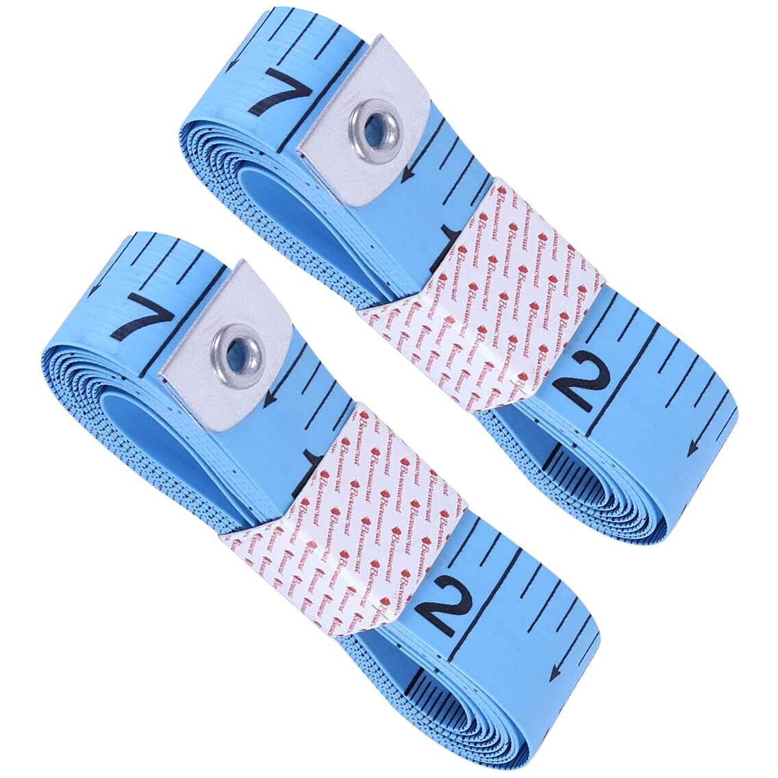 Bureaucrat Measuring Tape - Body Measurement Inch Tape - 60 Inches/150 Cms - Double Side Rulers, Fiberglass, Flexible, Portable,Sewing, Dress Making Tailor's Tape (Blue Pack Of 2)