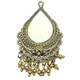 Paushak Boutique Designer Golden Mirror Small Gungru Button For Indian Dresses For Kurties,Gowns And Party Wears Dresses (Set Of 1)