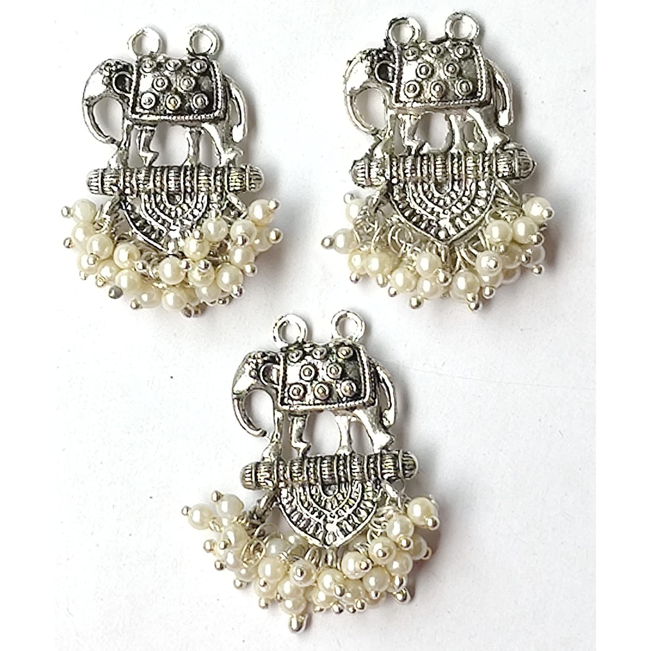 Paushak Boutique Antique Silver Moti Button (Piece Of 3)