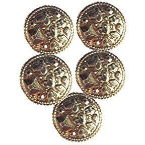 Paushak Boutique Brown Printed Button (Piece Of 15)