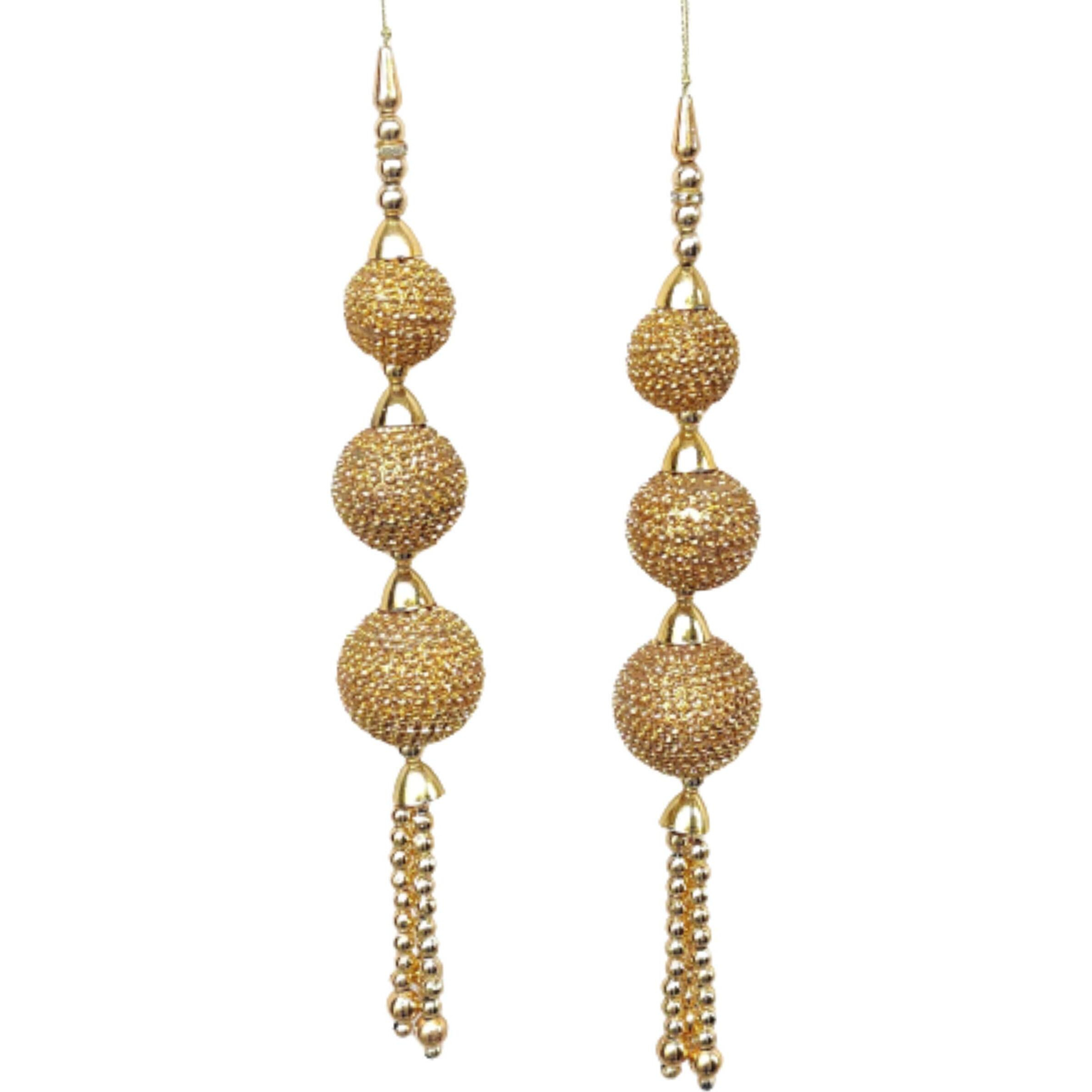 Paushak Boutique Golden Ball Shape Latkan (Set Of 1)