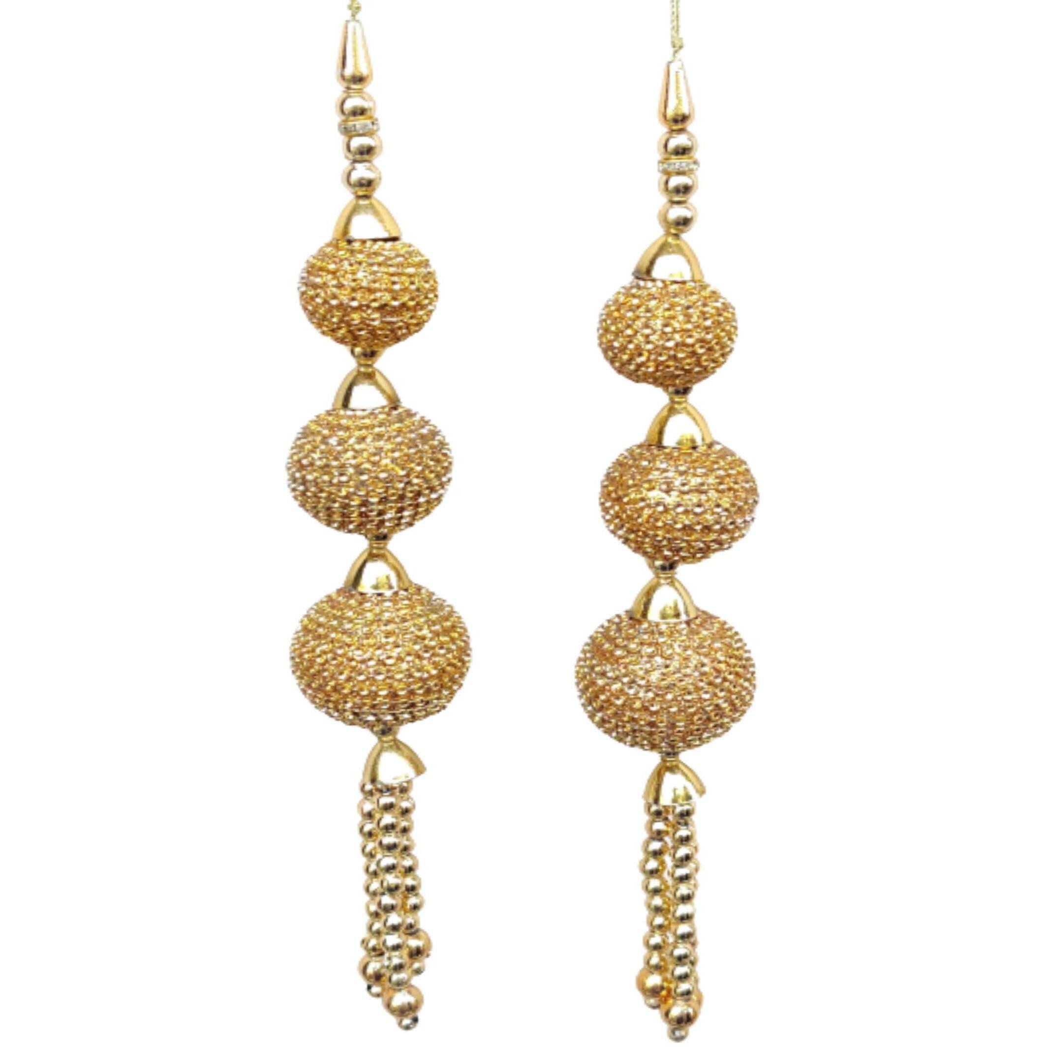 Paushak Boutique Golden Ball Shape Latkan (Set Of 1)